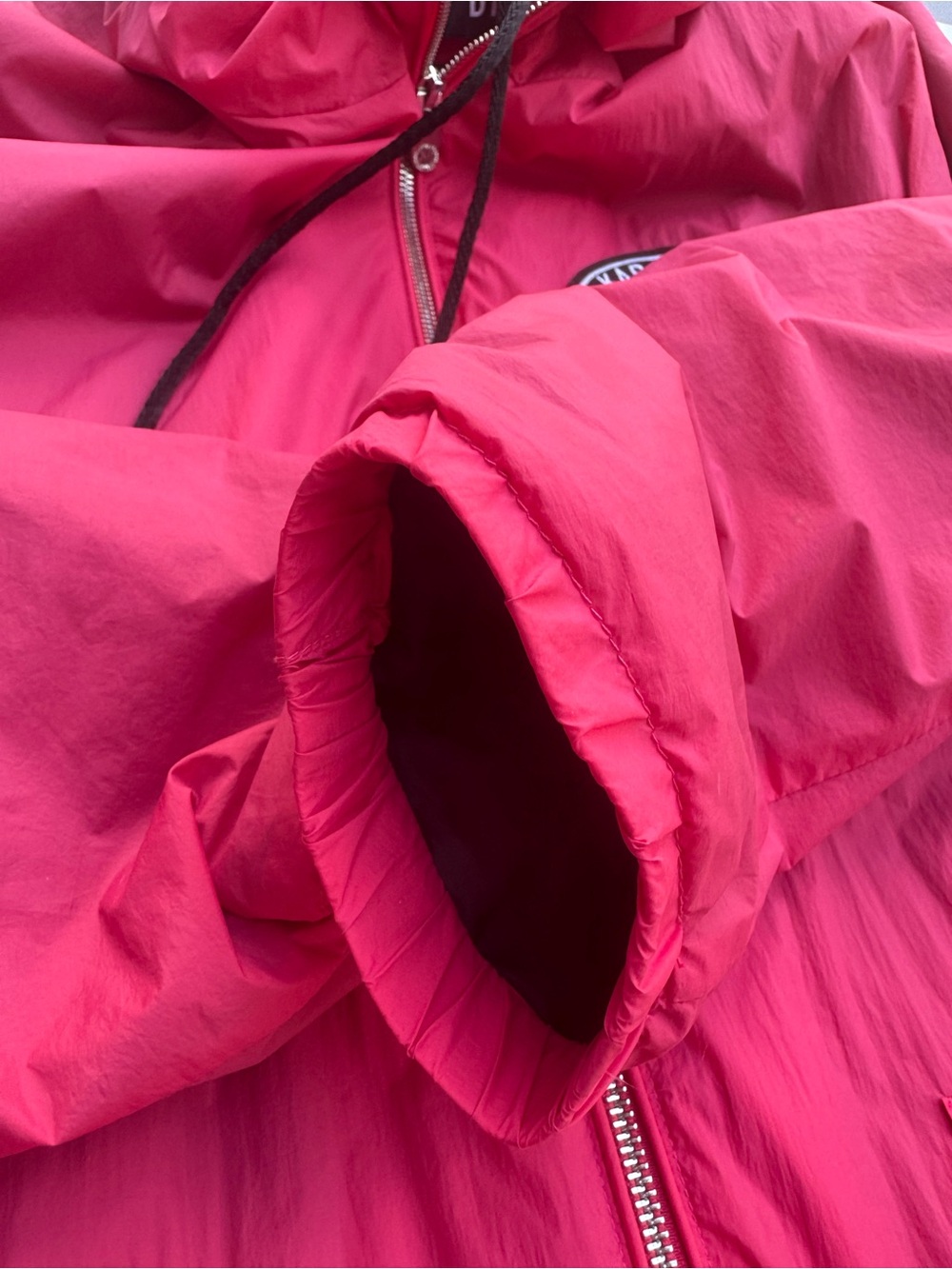 DKNY Red Lightweight Hooded Windbreaker Women’s XL - Picture 11 of 14